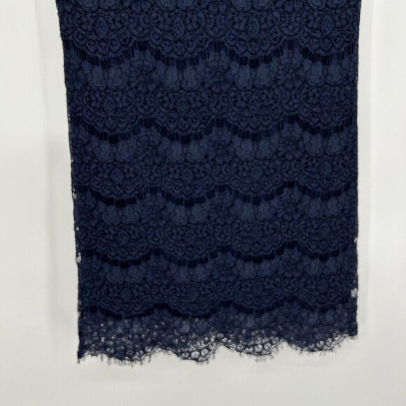 LULUS Take Me to Brunch Navy Blue Lace Shift Mini Cocktail Dress Size XS - Picture 8 of 11